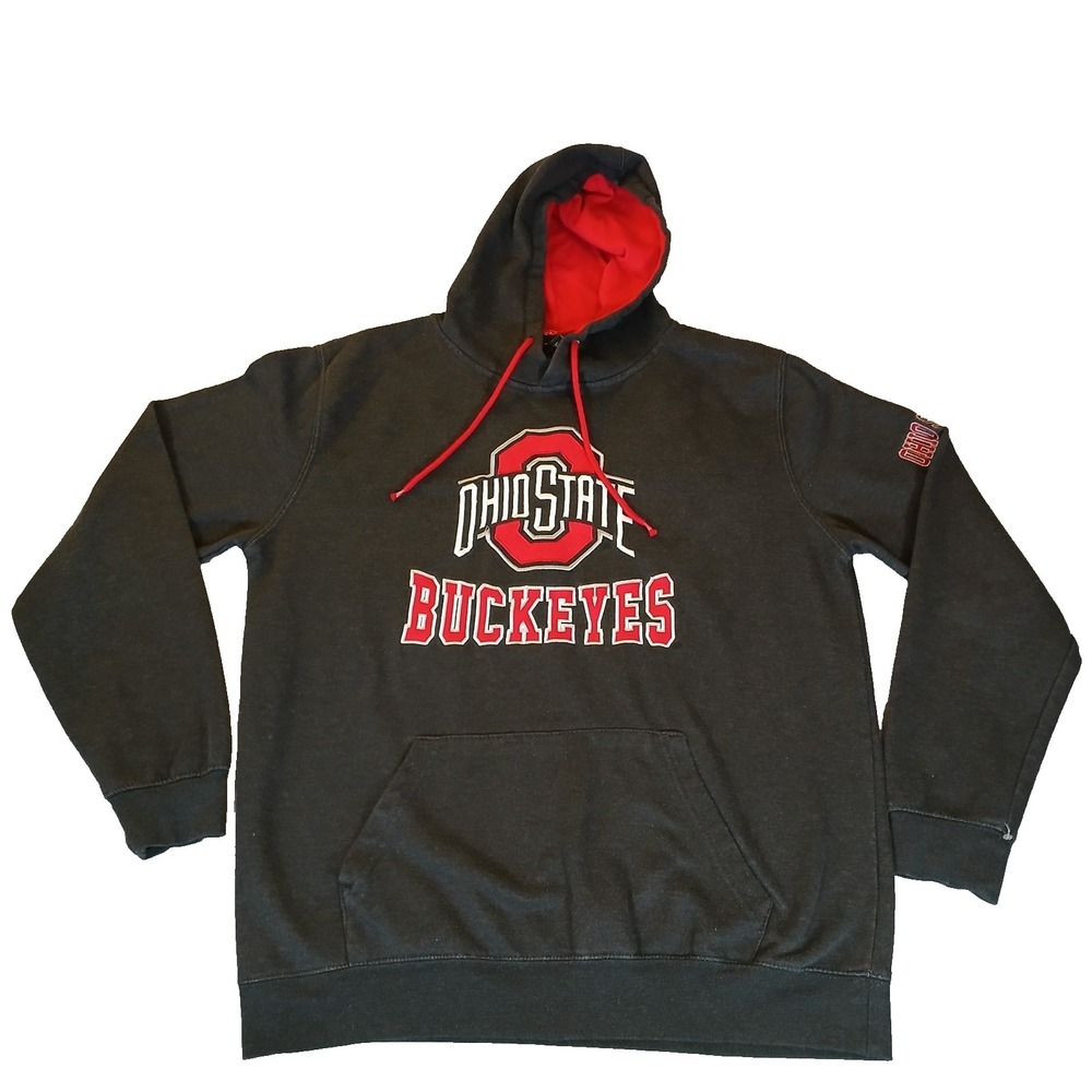 Ohio State Football Buckeyes Hoodie Colosseum Gray Sweatshirt Men's Large